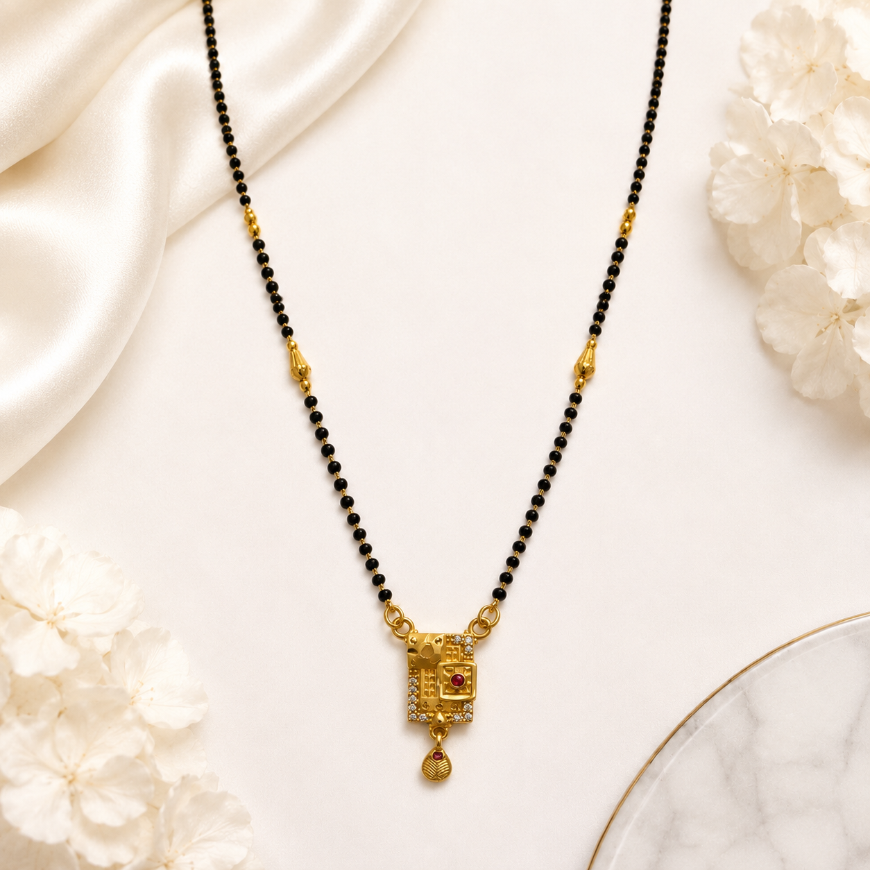 Antique Square Mangalsutra Set