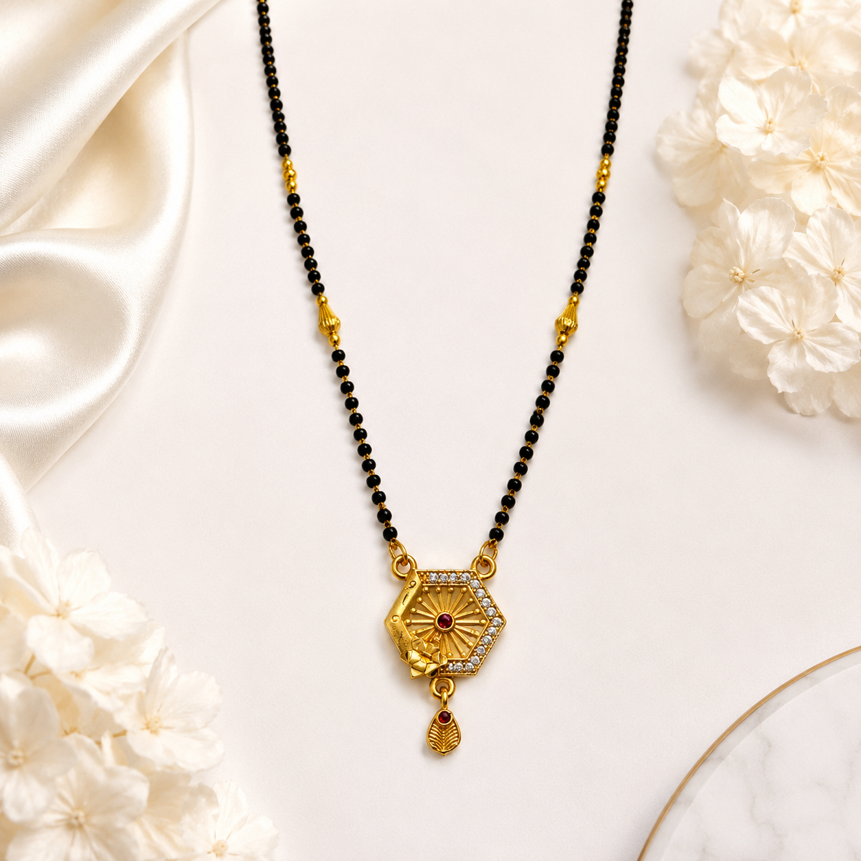 Hexagon Sunburst Mangalsutra Set