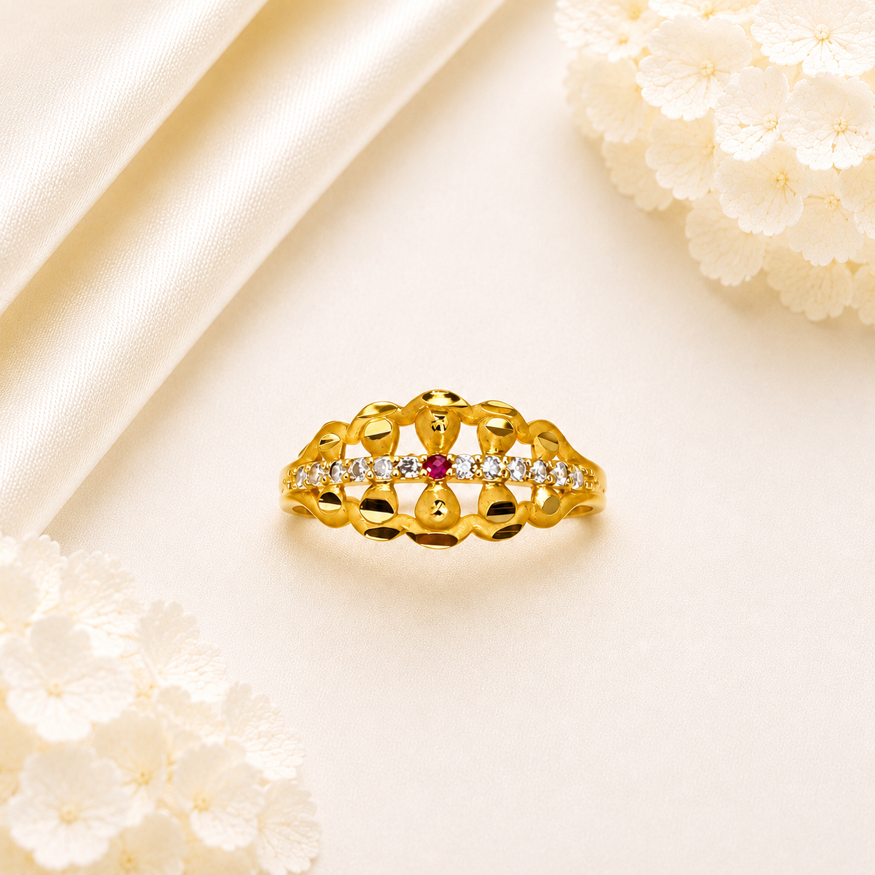 Royal Floral Gold Ring