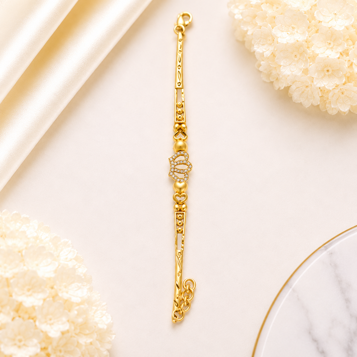 Oval Shine Gold Bracelet