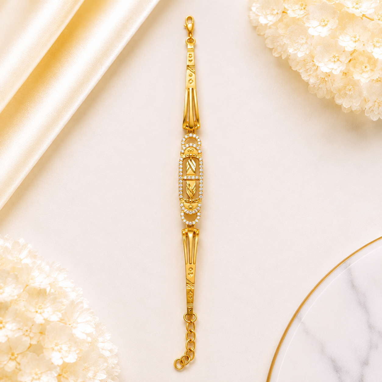 Luxury Stone Gold Bracelet - imitation jewellery by AUREVIA LUXE