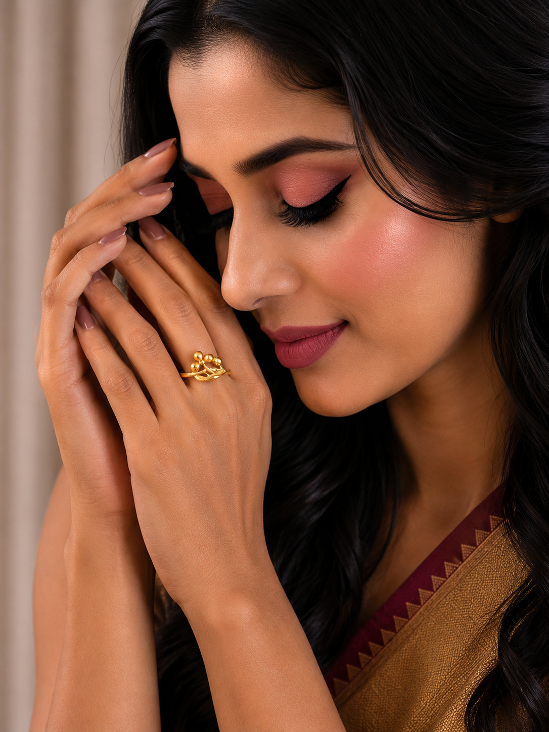 Nature Vine Designer Gold Ring