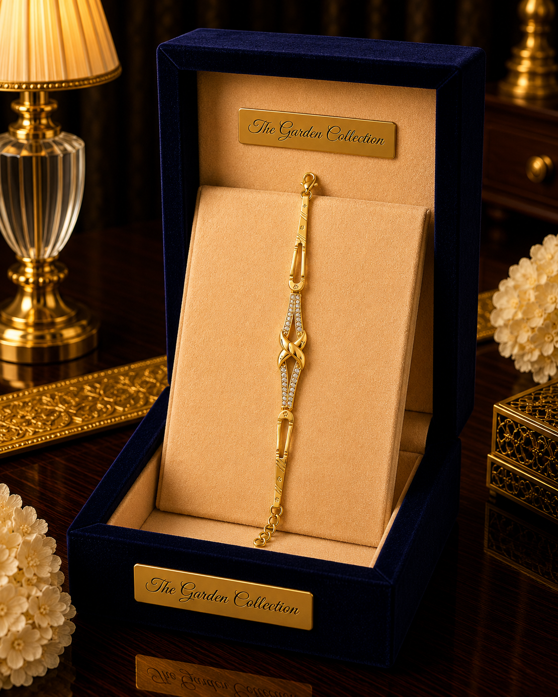 Sleek Leaf Gold Bracelet