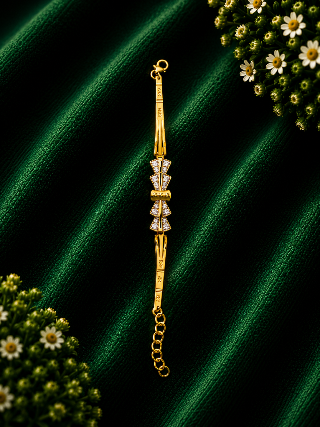 Geometric Bow Gold Bracelet